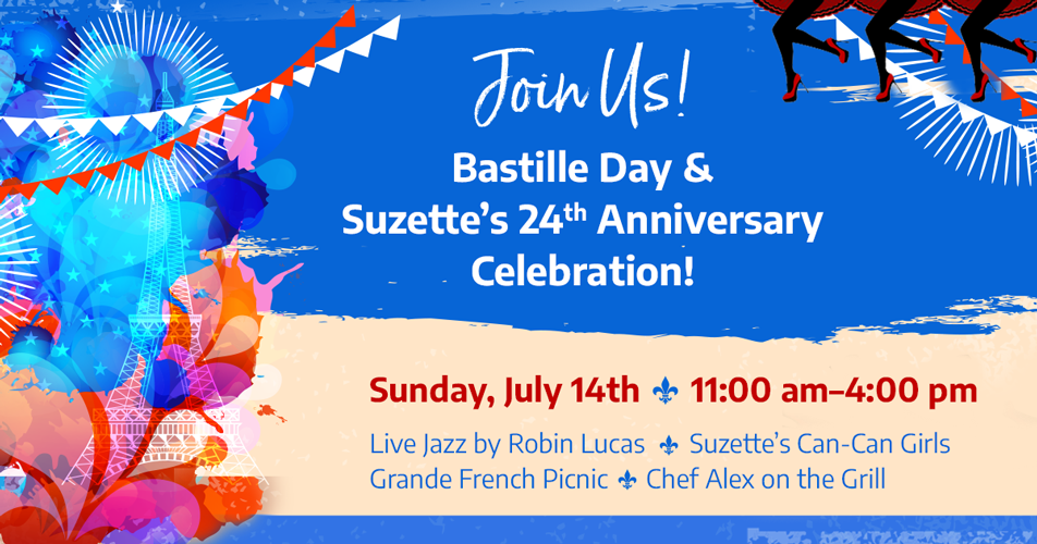 Bastille Day and Suzette's 24th Anniversary in Wheaton