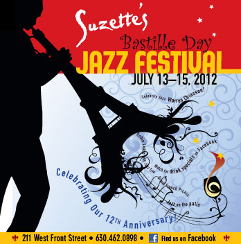anniversary celebration with jazz and French dinner specials
