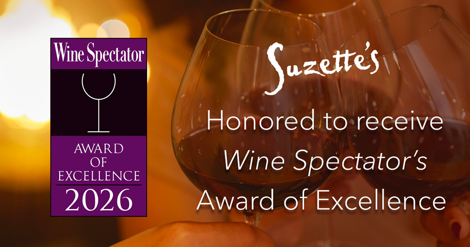 Wine Spectator Award to Suzette's Mardi Gras at Suzette's