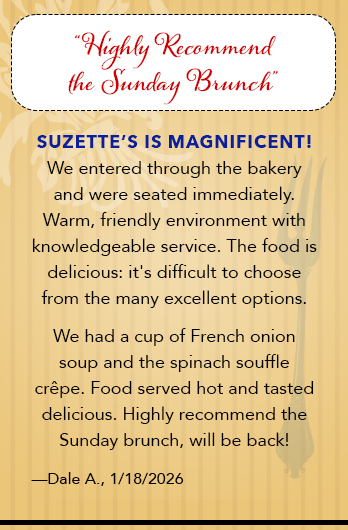 anniversary celebration with jazz and French dinner specials